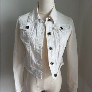 Cache Denim Cropped Jean Jacket — Size M